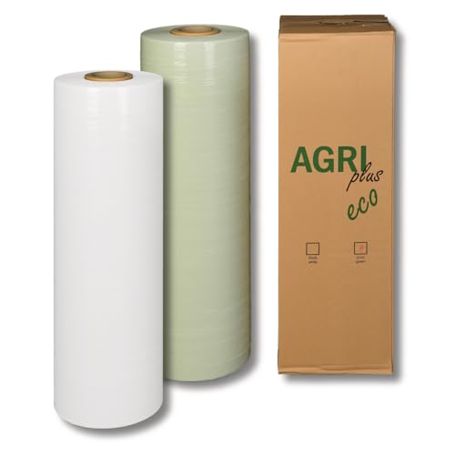 AGRI plus Agrar-Stretchfolie in Grün I 750 mm x 1650 m I Hochwertige Eco-Wickelfolie 22 my I 3-lagige Stretchfolie für Rund- & Quaderballen I reißfest, wasserdicht & mehrlagig geblasen AGRI plus Agrar-Stretchfolie in Grün I 750 mm x 1650 m I Hochwertige Eco-Wickelfolie 22 my I 3-lagige Stretchfolie für Rund- & Quaderballen I reißfest, wasserdicht & mehrlagig geblasen von AGRI plus