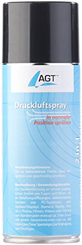 AGT Druckluftspray: 2in1-Druckluft- und Kältespray bis -40 °C, 400 ml, brennbar (Luftdruckspray, Eisspray, Sprühflasche) von AGT