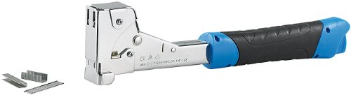 AGT Klammer Hammer: Stahl-Hammertacker für Heftklammern bis 12 x 17 mm (Tackerhammer, Hammertacker für Dachpappe, Klammerhefter) von AGT