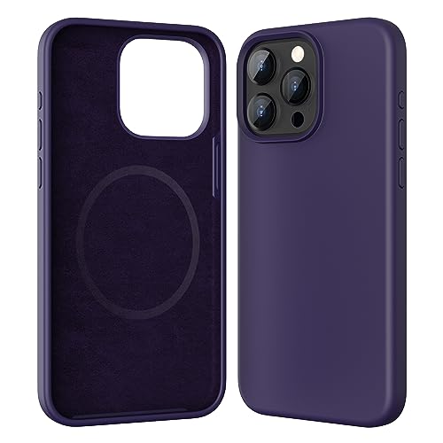 AGVEE Liquid Silicone Magnetic Case Compatible with iPhone 14 Pro Max 6.7 inches, Designed for Magsafe, Exquisite Workmanship Protective Cover, Shockproof & Slim Phone Case, Anti-Scratch, Purple AGVEE Liquid Silicone Magnetic Case Compatible with iPhone 14 Pro Max 6.7 inches, Designed for Magsafe, Exquisite Workmanship Protective Cover, Shockproof & Slim Phone Case, Anti-Scratch, Purple von AGVEE