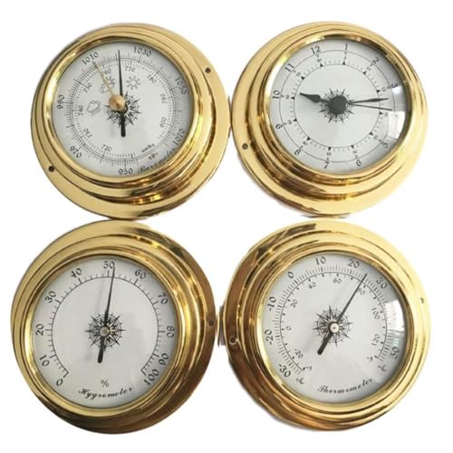 AGrAdi Heimwetterstation, wandmontiertes Barometer, Thermometer, Hygrometer, Barometer, Wetterstation, Innen- und Außenbarometer von AGrAdi