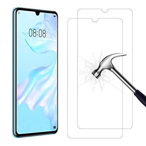 AHABIPERS [2 Stück Schutzfolie für Huawei P30, HD Displayschutzfolie, 9H Härte Schutzfolie, [Anti-Kratzer/Bläschen/Fingerabdruck/Staub] von AHABIPERS