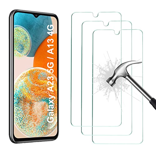 AHABIPERS 3 Stück, Schutzfolie für Samsung Galaxy A13 4G, Galaxy A23 5G, Frei von Kratzern, 9H Härte, HD Displayschutzfolie, Ultra-klar, Ultrabeständig von AHABIPERS