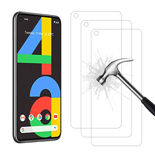 AHABIPERS 3 Stück Schutzfolie für Google Pixel 4A, HD Displayschutzfolie, 9H Härte Schutzfolie, Anti-Kratzer/Bläschen/Fingerabdruck/Staub folie für Pixel 4A von AHABIPERS