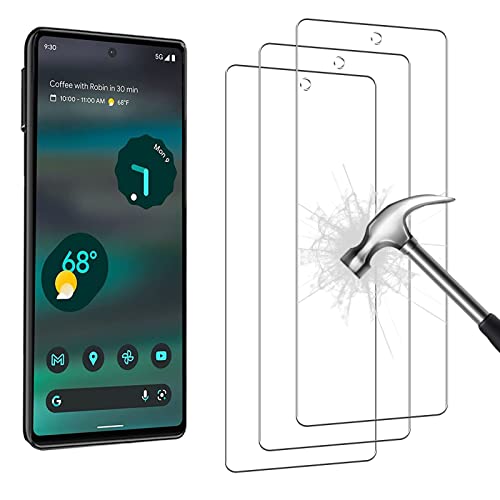 AHABIPERS 3 Stück Schutzfolie für Google Pixel 6A, Ultra-klar, Ultrabeständig, Fingerabdruck, Staub, Frei von Kratzern, 9H Härte, HD Displayschutzfolie für Pixel 6A von AHABIPERS