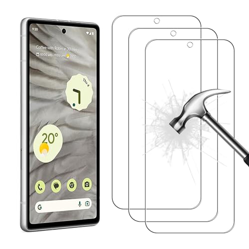 AHABIPERS [3 Stück Schutzfolie für Google Pixel 7A Panzerglas, mit Positionierhilfe, HD Displayschutzfolie, 9H Härte Schutzfolie, [Anti Kratzer/Bläschen/Fingerabdruck/Staub] für Panzerglas Pixel 7A von AHABIPERS