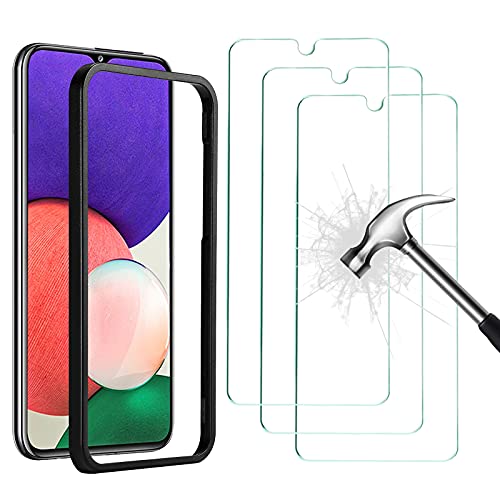 AHABIPERS [3 Stück Schutzfolie für Samsung Galaxy A22 5G Schutzfolie, Anti- Kratzer/Bläschenfrei/Fingerabdruck/Staub Hartglas für Galaxy A22 Displayschutzfolie - 6,6" von AHABIPERS