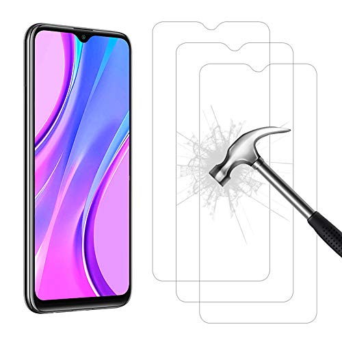 AHABIPERS 3 Stück Schutzfolie für Xiaomi Redmi 9 / Redmi 9A / Redmi 9C Displayschutzfolie, HD Displayschutzfolie, Anti-Kratzer/Fingerabdruck Panzerfolie für Redmi 9 / Redmi 9A / Redmi 9C von AHABIPERS