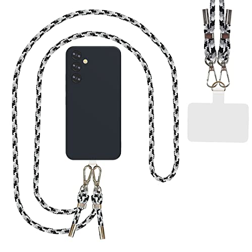 AHABIPERS Flüssige Silikon Hülle für Samsung Galaxy A54 5G Hülle, TPU Case Ultra Dünne Voller Schutz Flüssig Silikon Handyhülle, mit Verstellbarer Nylon Handykette Kit für Samsung A54 - Schwarz AHABIPERS Flüssige Silikon Hülle für Samsung Galaxy A54 5G Hülle, TPU Case Ultra Dünne Voller Schutz Flüssig Silikon Handyhülle, mit Verstellbarer Nylon Handykette Kit für Samsung A54 - Schwarz von AHABIPERS