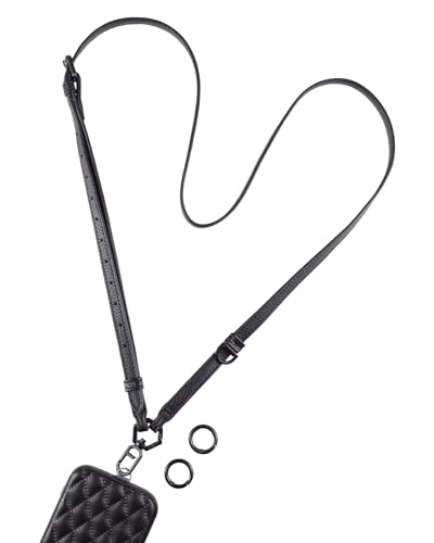 AHABIPERS Handykette Universal, PU Leder Handy Kette, Verstellbarer Crossbody Umhängeband, Riemen zum Umhängen Kompatibel mit iPhone/Samsung/Jedem Handy/Schlüssel/Handtasche/Tasche/Geldbörse-Schwarz AHABIPERS Handykette Universal, PU Leder Handy Kette, Verstellbarer Crossbody Umhängeband, Riemen zum Umhängen Kompatibel mit iPhone/Samsung/Jedem Handy/Schlüssel/Handtasche/Tasche/Geldbörse-Schwarz von AHABIPERS