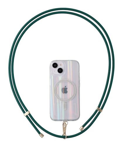 AHABIPERS Silikon Handykette Universal, Einstellbar Handy Kette für iPhone/Samsung und Alle Smartphones mit Universelles Patch, Handyband Zum Umhängen mit Meist Hülle Kombinierbar - Aventurin Grün AHABIPERS Silikon Handykette Universal, Einstellbar Handy Kette für iPhone/Samsung und Alle Smartphones mit Universelles Patch, Handyband Zum Umhängen mit Meist Hülle Kombinierbar - Aventurin Grün von AHABIPERS