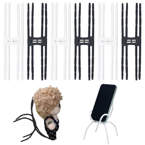 AHANDMAKER 6 Stück 2 Farben Multifunktions Tragbarer Spinnen Telefonhalterständer Flexibler In Mehreren Winkeln Verstellbarer Telefonhalter Für Flexible Ständer Black & White AHANDMAKER 6 Stück 2 Farben Multifunktions Tragbarer Spinnen Telefonhalterständer Flexibler In Mehreren Winkeln Verstellbarer Telefonhalter Für Flexible Ständer Black & White von AHANDMAKER