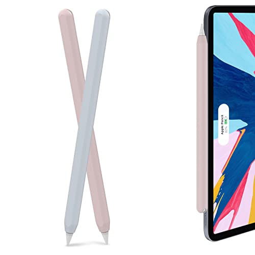 AHASTYLE Apple Pencil 2 Hülle Silikon Apple Pencil Case - Ultra Dünn Apple Pencil Abdeckung Kompatibel mit Apple Pencil 2. Generation (2 Pack, LB PK) von AHASTYLE