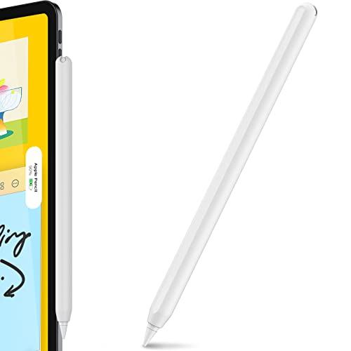 AHASTYLE Apple Pencil Hülle Silikon Apple Pencil Case Ultra Dünn Apple Pencil Abdeckung Kompatibel mit Apple Pencil 2. Generation und Apple Pencil Pro (1 Pack, Weiß) von AHASTYLE