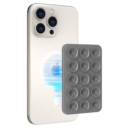 AHASTYLE Silikon Saugnapf Telefonhalterung für iPhone 16/15/14/13/12 Serie, Magnetische Saugnapf für iPhone MagSafe-Telefonhülle, Spiegel-Dusch-Telefonhalterung, für TikTok Videos und Selfies (Grau) AHASTYLE Silikon Saugnapf Telefonhalterung für iPhone 16/15/14/13/12 Serie, Magnetische Saugnapf für iPhone MagSafe-Telefonhülle, Spiegel-Dusch-Telefonhalterung, für TikTok Videos und Selfies (Grau) von AHASTYLE