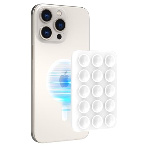 AHASTYLE Silikon Saugnapf Telefonhalterung für iPhone 16/15/14/13/12 Serie, Magnetische Saugnapf für iPhone MagSafe-Telefonhülle, Spiegel-Dusch-Telefonhalterung, für TikTok Videos und Selfies (Weiß) AHASTYLE Silikon Saugnapf Telefonhalterung für iPhone 16/15/14/13/12 Serie, Magnetische Saugnapf für iPhone MagSafe-Telefonhülle, Spiegel-Dusch-Telefonhalterung, für TikTok Videos und Selfies (Weiß) von AHASTYLE
