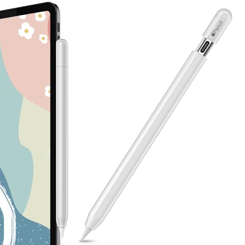 AHASTYLE Silikonhülle für Apple Pencil (USB-C) 2023, ultradünn, proteative Hülle, Apple Pencil Hülle, Anti-Rutsch-Griff, kompatibel mit Apple Pencil USB C (klar) von AHASTYLE