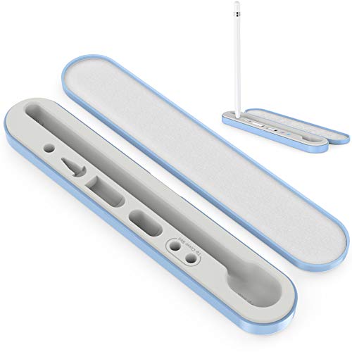 AHASTYLE Tragbar Apple Pencil Case Halter 【Apple Pencil und Zubehör Nicht Enthalten】 Harte Schale Aufbewa Hrung Hülle Zubehör für Apple Pencil 1. & 2. Generation (Grau) von AHASTYLE