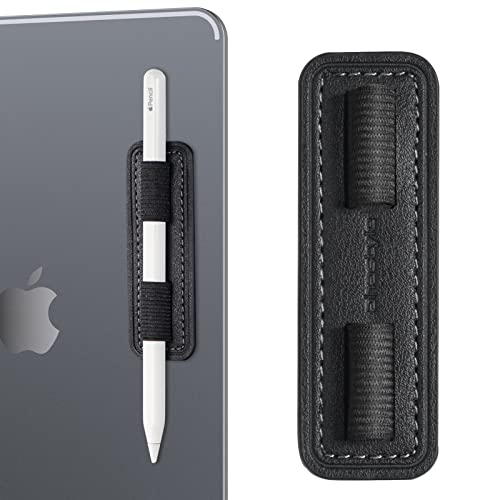 AhaStyle Abnehmbarer iPencil Halter für Apple Pencil Pro, Apple Pencil (USB-C), Apple Pencil 1. / 2. Generation mit elastischem, stark haftendem Lederhalter Aufkleber für iPad Stift und Stylus Pens von AHASTYLE