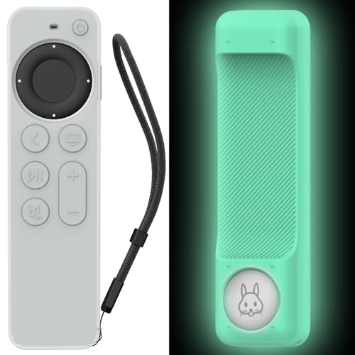 AhaStyle Schutzhülle für Apple TV 4K HD Siri Remote 3. Generation (2022) / Apple TV Siri Remote 2. Generation (2021) [Integrierte AirTag-Halterung] Kratzer, Stoßdämpfung, voller Zugriff auf alle von AHASTYLE