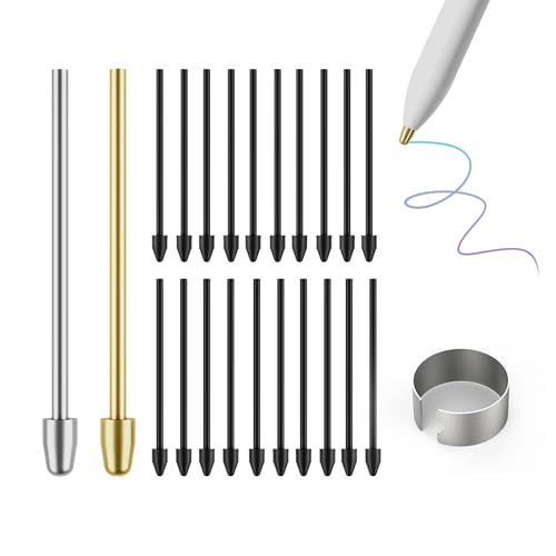Für bemerkenswerte 2 Stiftspitzen, AHBTEYM Metall, bemerkenswerte Stiftspitzen, Ersatzspitzen, Nachfüllzubehör für bemerkenswerten 1/2 Tablet-Stylus-Stift/Marker Plus/Schreibstift, 22 Stück von AHBTEYM