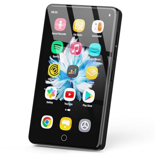 144GB MP3 Player mit WiFi & Bluetooth, 4.02“ IPS HD Touch Screen, MP4 Player mit Lautsprechern, Musikplayer für Kinder, Android Music Player vorinstalliert mit Spotify, Deezer, Play Store von AHENOD