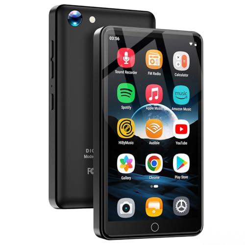 80GB MP3 Player mit 13 MP Kamera, 4,02 Zoll Android MP4 Player mit Bluetooth und WiFi, Musik Player für Kinder mit Lautsprechern, Musik Player mit Spotify, YouTube von AHENOD