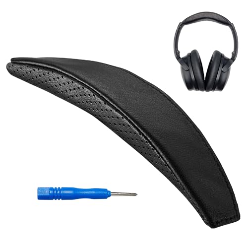 AHG QC35 ii Kopfbandpolster aus Schaffell Kompatibel mit Bose QuietComfort 35 ii Kopfhörern/QuietComfort 35 Kopfhörern (Schwarz) Hochwertiges Schaffellleder/hochdichter Schaumstoff von Accessory House