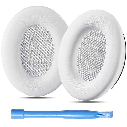 Accessory House Ohrpolster kompatibel mit Bose QuietComfort 35 (QC35) und QuietComfort 35 II (QC35 II) Kopfhörern. Proteinleder, weicher Schaumstoff mit hoher Dichte, erhöhte Haltbarkeit (Weisse) von Accessory House