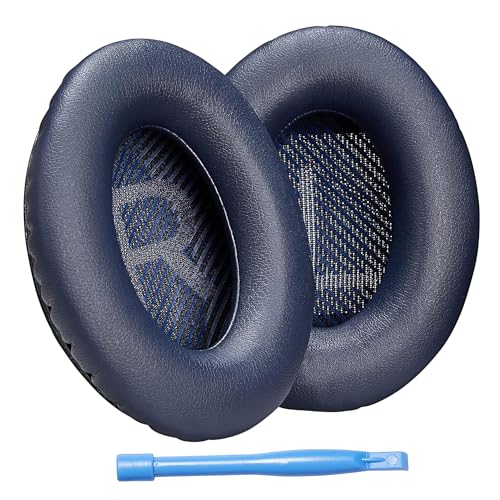 Limitierte Auflage Dunkelblau Accessory House Ohrpolster kompatibel mit Bose QuietComfort 35 (QC35) und QuietComfort 35 II (QC35 II) Kopfhörern. Proteinleder | hochdichter Schaum | erhöhte Haltbarkeit von Accessory House