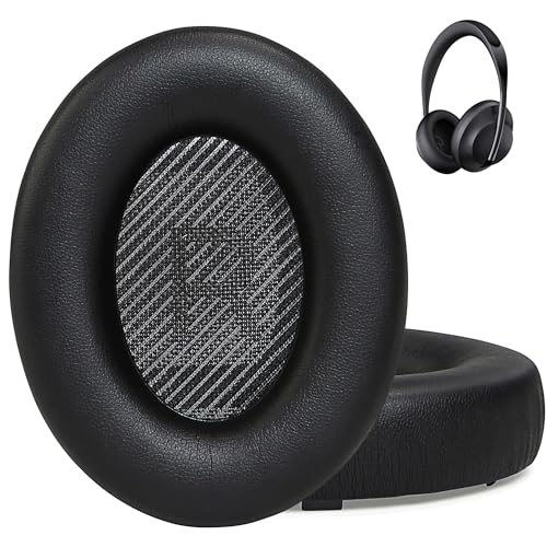 Premium-Ohrpolster kompatibel mit Bose Noise Cancelling 700 (Bose NC700) Kopfhörer (Schwarz). Premium-Proteinleder | Weicher Schaumstoff mit hoher Dichte | Erhöhter Komfort und Haltbarkeit von AHG Accessory House Global