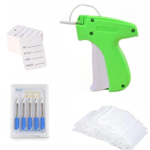 Etikettierpistole, Preisetikettenpistole mit 5 Ersatznadeln + 1000 Nähnadeln + 50 Preisschildern, Tacker-Etikettiermaschine, geeignet für alle Arten von Kleidungsetiketten, Nähetiketten von AHMistool