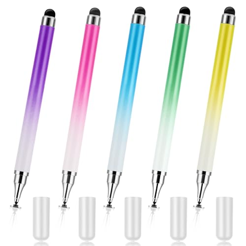AHQiZFX 5 Stück Tablet Stift,Touchscreen Stift,Touchscreen-Eingabestift,Hohe Empfindlichkeit 2 in 1 Touch Stift für Handy,Gummi Stylus Touch Pen,Stift für Tablet,Handy Stift,für Tablets Smartphone von AHQiZFX