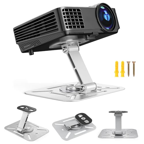 AHRLIC Desktop-Projektorständer, 360 ° drehbar, faltbare Metall-Projektorhalterung, hebbarer tragbarer Projektorständer für Heimkino, Büro, verstellbare Höhe & Winkelhalterung für Schreibtisch/Wand AHRLIC Desktop-Projektorständer, 360 ° drehbar, faltbare Metall-Projektorhalterung, hebbarer tragbarer Projektorständer für Heimkino, Büro, verstellbare Höhe & Winkelhalterung für Schreibtisch/Wand von AHRLIC