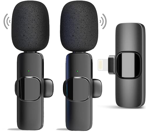 AHYBZN Lavalier Mikrofone für iPhone,Kabellose Clip-Mikrofone mit Geräuschunterdrückung für Videoaufnahmen,Interviews,Konferenzen,Podcasts AHYBZN Lavalier Mikrofone für iPhone,Kabellose Clip-Mikrofone mit Geräuschunterdrückung für Videoaufnahmen,Interviews,Konferenzen,Podcasts von AHYBZN