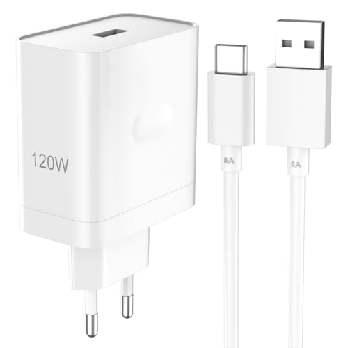 120W Ladegerät USB mit 8A USB C Ladekabel 1M für Realme GT 7 Pro 6 6T 14 Pro 12 C75 C67 für SUPERVOOC 80W Typ C Schnellladegerät Netzteil für OnePlus 13 12R 11 10 Nord CE 4 3 Lite für Oppo Reno12 A40 120W Ladegerät USB mit 8A USB C Ladekabel 1M für Realme GT 7 Pro 6 6T 14 Pro 12 C75 C67 für SUPERVOOC 80W Typ C Schnellladegerät Netzteil für OnePlus 13 12R 11 10 Nord CE 4 3 Lite für Oppo Reno12 A40 von AIAUXAI