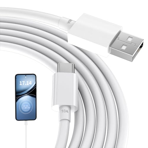 AIAUXAI 120W 10A USB C Kabel für Realme Narzo 70 70X 14 Pro 5G 12 5G C65 C75 C61 C63 Note 50 Fast Typ C Kabel 2 Meter für OPPO AIAUXAI 120W 10A USB C Kabel für Realme Narzo 70 70X 14 Pro 5G 12 5G C65 C75 C61 C63 Note 50 Fast Typ C Kabel 2 Meter für OPPO von AIAUXAI