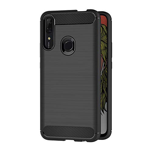 AICEK Compatible Huawei P Smart Z Hülle, Schwarz Silikon Handyhülle für Huawei P Smart Z Schutzhülle Karbon Optik Soft Case (6,59 Zoll) von AICEK