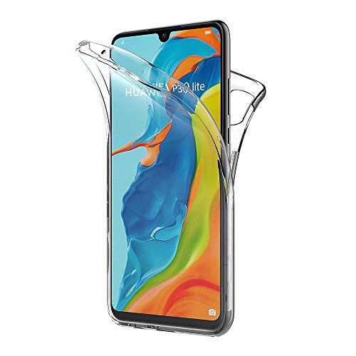 AICEK Compatible Huawei P30 Lite Hülle, 360°Full Body Transparent Silikon Schutzhülle für Huawei P30 Lite Case Durchsichtige TPU Bumper Huawei P30 Lite Handyhülle (6,15 Zoll) von AICEK