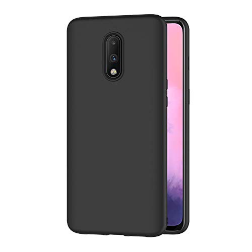 AICEK Compatible OnePlus 7 Hülle, Schwarz Silikon Schutzhülle für OnePlus 7 Case TPU Bumper OnePlus 7 Handyhülle (6,2 Zoll) von AICEK