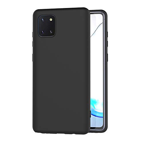 AICEK Compatible Samsung Galaxy Note10 Lite Hülle, Schwarz Silikon Schutzhülle für Samsung Note10 Lite Case TPU Bumper Galaxy Note10 Lite Handyhülle (6,7 Zoll) von AICEK