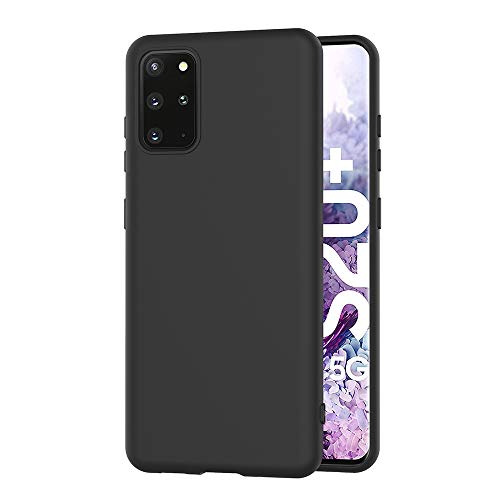 AICEK Compatible Samsung Galaxy S20+ Hülle, Schwarz Silikon Schutzhülle für Samsung S20+ Case TPU Bumper Galaxy S20+ Handyhülle (6,7 Zoll) von AICEK