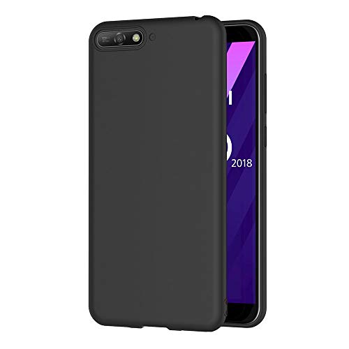 AICEK Huawei Y6 2018 Hülle, Schwarz Silikon Schutzhülle für Huawei Y6 2018 Case TPU Bumper Huawei Y6 2018 Handyhülle (5,7 Zoll) von AICEK