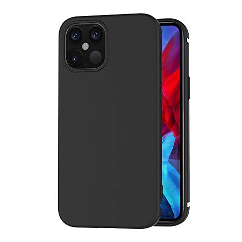 AICEK Hülle Compatible Apple iPhone 12 Pro Max Schwarz Silikon Schutzhülle für iPhone 12 Pro Max Case TPU Bumper iPhone 12 Pro Max Handyhülle (6,7 Zoll) von AICEK