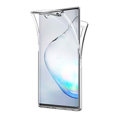 AICEK Hülle Compatible Samsung Galaxy Note10+, 360°Full Body Transparent Silikon Schutzhülle für Samsung Note10+ Case Durchsichtige TPU Bumper Galaxy Note10 Plus Handyhülle (6,8 Zoll) von AICEK