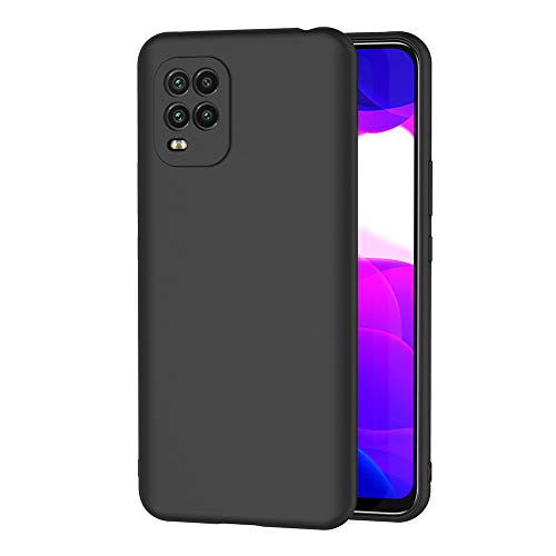 AICEK Hülle Compatible Xiaomi Mi 10 Lite 5G Schwarz Silikon Schutzhülle für Xiaomi 10 Lite 5G Case TPU Bumper Mi 10 Lite 5G Handyhülle (6,57 Zoll) von AICEK