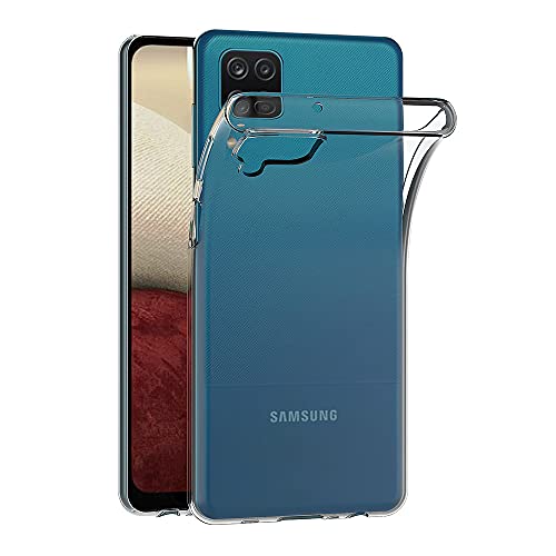 AICEK Hülle Compatible für Samsung Galaxy A12 4G Transparent Silikon Schutzhülle für Samsung A12 4G Case Clear Durchsichtige TPU Bumper Galaxy A12 4G Handyhülle (6,5 Zoll) von AICEK