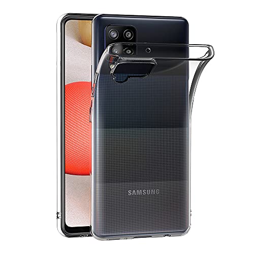 AICEK Hülle Compatible für Samsung Galaxy A42 5G Transparent Silikon Schutzhülle für Samsung A42 5G Case Clear Durchsichtige TPU Bumper Galaxy A42 5G Handyhülle (6,6 Zoll) von AICEK