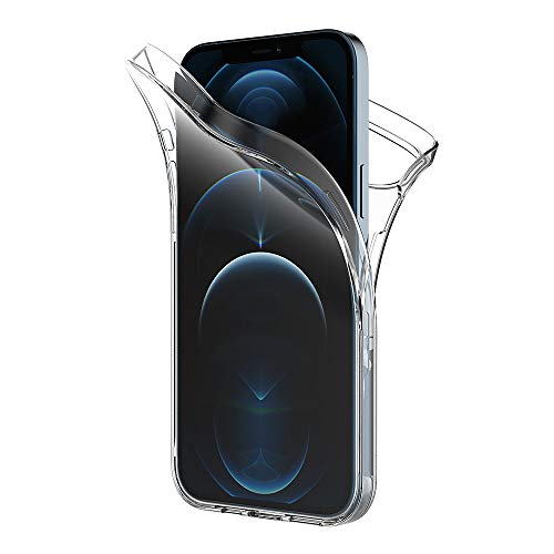 AICEK Hülle Compatible iPhone 12 Pro Max 360°Full Body Transparent Silikon Schutzhülle für Apple iPhone 12 Pro Max Case Durchsichtige TPU Bumper iPhone 12 Pro Max Handyhülle (6,7 Zoll) von AICEK