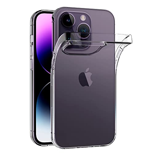 AICEK Kompatibel mit Apple iPhone 14 Pro Hülle, Transparent Silikon Handyhülle für iPhone 14 Pro Hülle TPU Schutzhülle Bumper Crystal Clear Case von AICEK